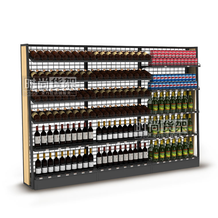 便利店貨架_紅酒架(網(wǎng)板單面)